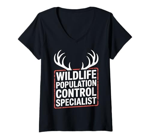 Damen Wildlife Population Control Specialist Jagdwitz |- T-Shirt mit V-Ausschnitt Damen Wildlife Population Control Specialist Jagdwitz |- T-Shirt mit V-Ausschnitt von Jagd im Freien