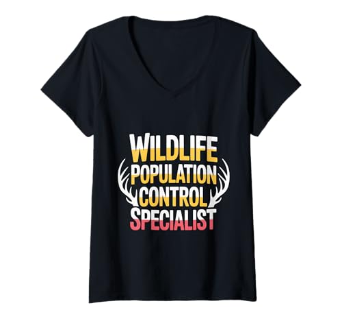 Damen Wildlife Population Control Specialist Jagdwitz ||- T-Shirt mit V-Ausschnitt Damen Wildlife Population Control Specialist Jagdwitz ||- T-Shirt mit V-Ausschnitt von Jagd im Freien
