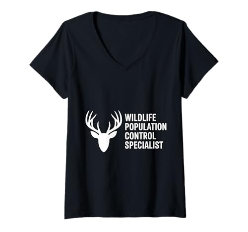 Damen Wildlife Population Control Specialist Jagdwitz - T-Shirt mit V-Ausschnitt Damen Wildlife Population Control Specialist Jagdwitz - T-Shirt mit V-Ausschnitt von Jagd im Freien