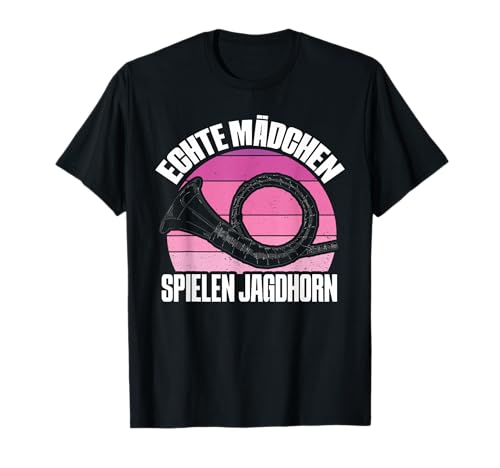 Jägerin Spruch Jagd Jagdsignal Schützenfest Jagdhorn T-Shirt Damen Mädchen Schwarz Klein EU S Polyester 100% Kurzarm Crew Neck Klassisch Novelty Jagdkleidung & Jagd Geschenke Damen Mädchen T-Shirt von Jagdkleidung & Jagd Geschenke Damen Mädchen