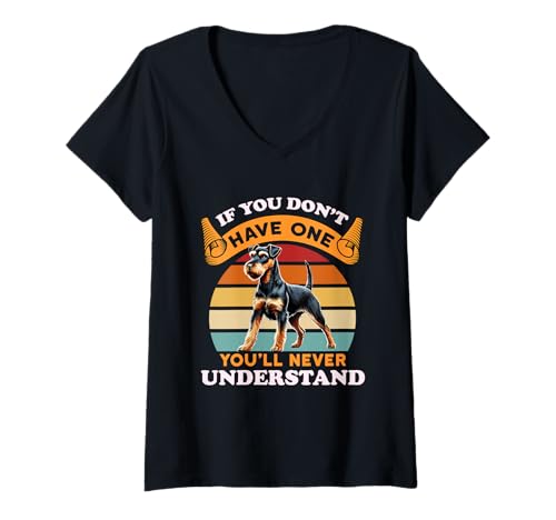 Damen Wenn Sie das nicht haben, werden Sie den Besitzer eines Jagdterriers nie verstehen T-Shirt mit V-Ausschnitt von Jagdterrier Dog Owners Shirt Dogs Lover Gift