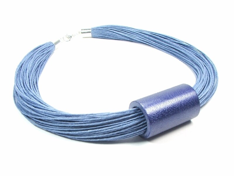 Inky Große Holztuben, Handbemalte Tuben, Gewachste Leinenkette, Meistverkaufte Artikel in Handarbeit, Geschenk Für Sie von JagnaStudio