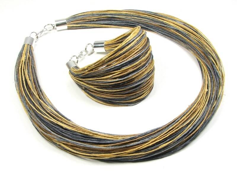 Natürliches Leinen Set, Beige Grau, Edelstahl, Bio Frauen Personalisierte Geschenk Für von JagnaStudio