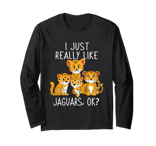 Süßer Jaguar-Liebhaber Wildcat für Kinder, Jaguar für Damen Langarmshirt von Jaguar Gifts For Men & Women
