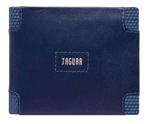 JAGUAR Herrengeldbörse, dünn, dünn, Herren, klein, dünn, Geschenk, Geldbörse mit Geldbörse, dünn, Geldbörse für Jungen, Blau Größe Standard von JAGUAR