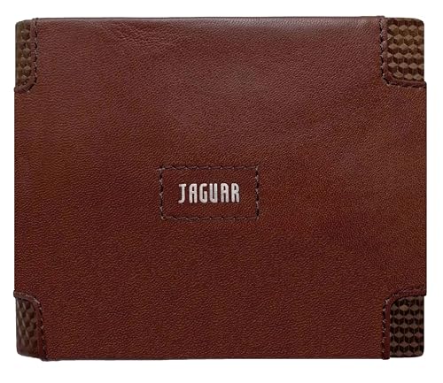 JAGUAR Herrengeldbörse, dünn, dünn, Herren, klein, dünn, Geschenk, Geldbörse mit Geldbörse, dünn, Geldbörse für Jungen, Tabak Slin von JAGUAR