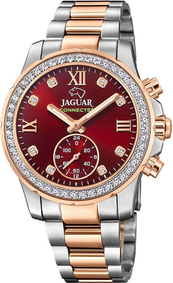 Jaguar Chronograph Connected J981/3, Armbanduhr, Damenuhr, Saphirglas, Stoppfunktion, Swiss Made von Jaguar