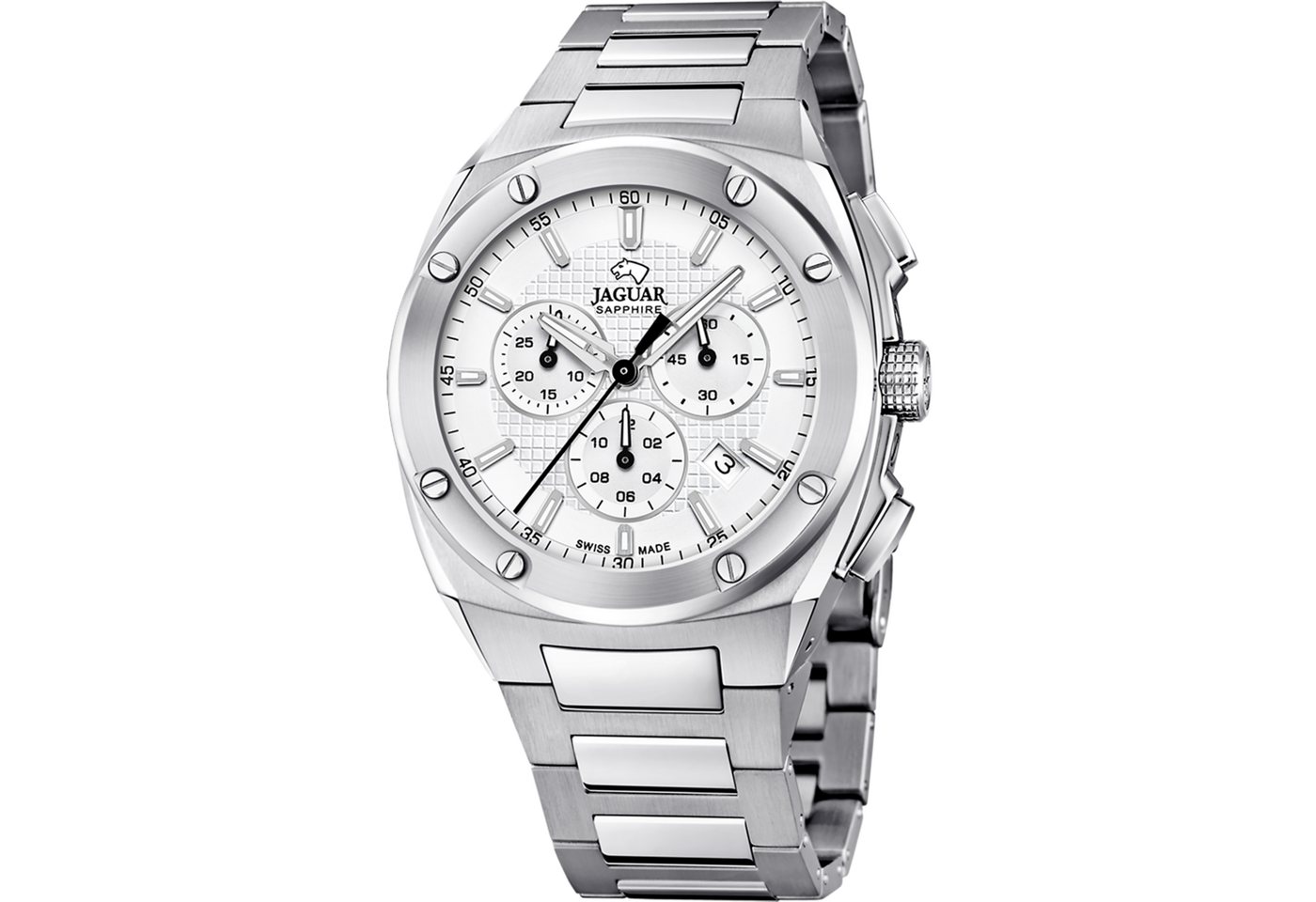 Jaguar Chronograph Executive J805/A, Quarzuhr, Armbanduhr, Herrenuhr, Swiss Made, Edelstahlarmband, analog von Jaguar