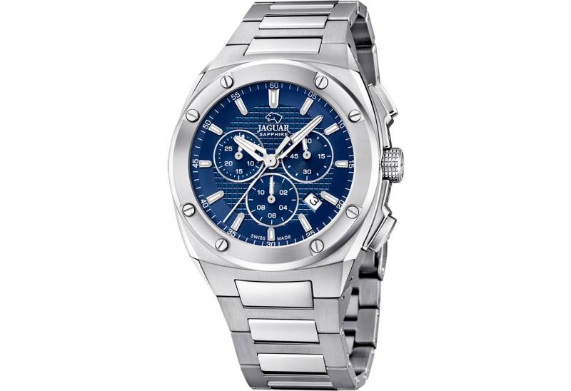 Jaguar Chronograph Executive J805/B, Quarzuhr, Armbanduhr, Herrenuhr, Swiss Made, Edelstahlarmband, analog von Jaguar