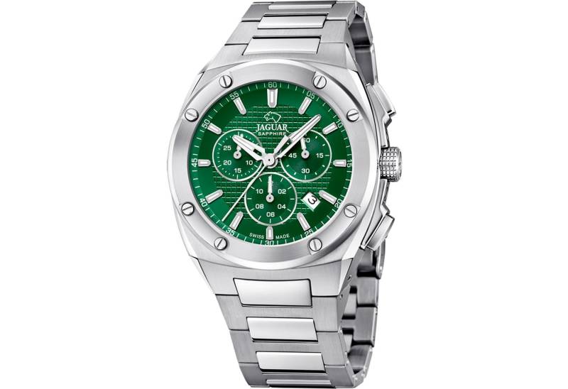 Jaguar Chronograph Executive J805/C, Quarzuhr, Armbanduhr, Herrenuhr, Swiss Made, Edelstahlarmband, analog von Jaguar