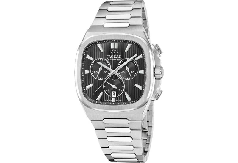 Jaguar Chronograph Rondcarre J1048/4, Quarzuhr, Armbanduhr, Herrenuhr, Swiss Made, Edelstahlarmband, analog von Jaguar