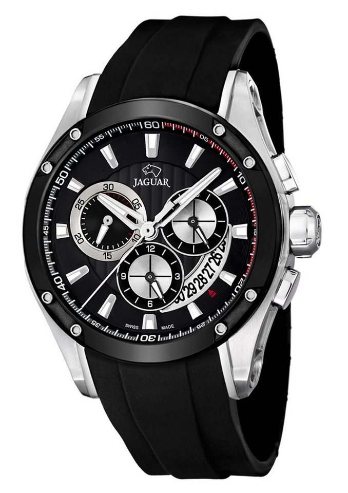 Jaguar Chronograph Special Edition J688/1, (Set, 3-tlg., Mit Wechselband und Werkzeug), Armbanduhr, Quarzuhr, Herrenuhr, Sonder Edition, Swiss Made von Jaguar