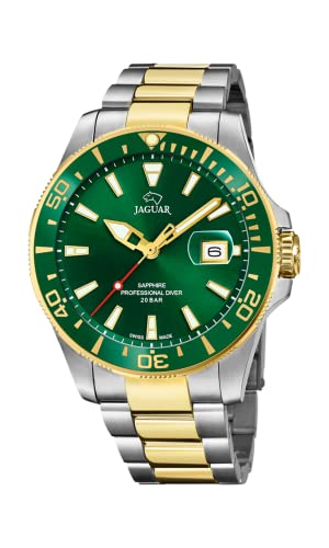 JAGUAR J863/B Executive Collection Watch 43.5 mm Green with Two-Tone Steel Strap for Men von JAGUAR