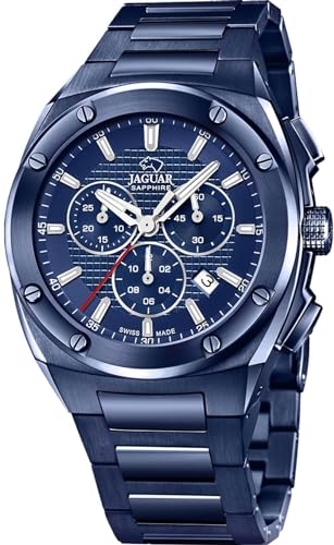 JAGUAR J991/1 Executive Herrenuhr, Gehäuse aus Edelstahl 316L, Blau, Armband aus Edelstahl 316L, Blau von JAGUAR