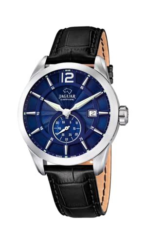 Jaguar Watches J663/2 Herren-Armbanduhr aus Leder, Blau/Schwarz, Armband von JAGUAR