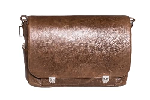 Julké ´Foto-Tornistertasche´ aus hochwertigem Leder und Segeltuch von Jah