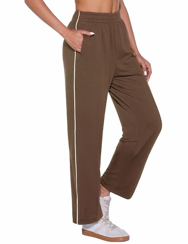 Jahetuul Freizeithose Damen Jogginghose lang Baumwolle locker Sweatpants breiterer elastischer Bund Weite Hosen Mädchen Sporthose Damen formstabil von Jahetuul