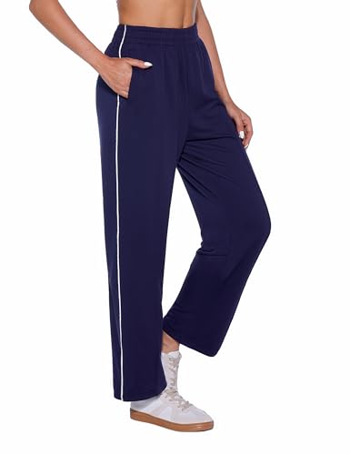 Jahetuul Freizeithose Damen Jogginghose lang Baumwolle locker Sweatpants breiterer elastischer Bund Weite Hosen Mädchen Sporthose Damen formstabil von Jahetuul