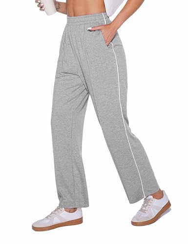 Jahetuul Freizeithose Damen Jogginghose lang Baumwolle locker Sweatpants breiterer elastischer Bund Weite Hosen Mädchen Sporthose Damen formstabil von Jahetuul