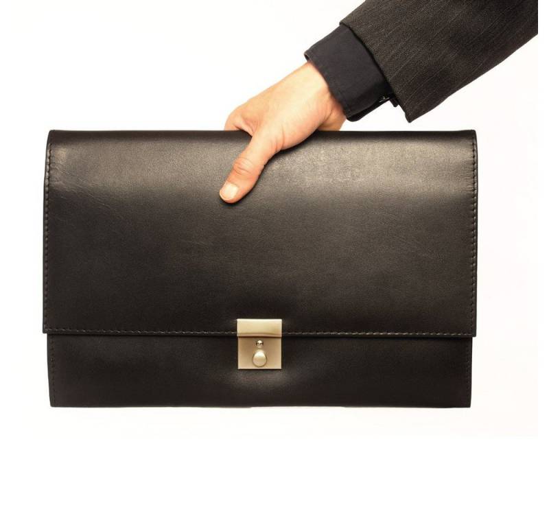 Jahn-Tasche Aktenmappe A4 Aktenmappe / Dokumentenmappe, Leder, Schwarz, Jahn-Tasche 1022 von Jahn-Tasche