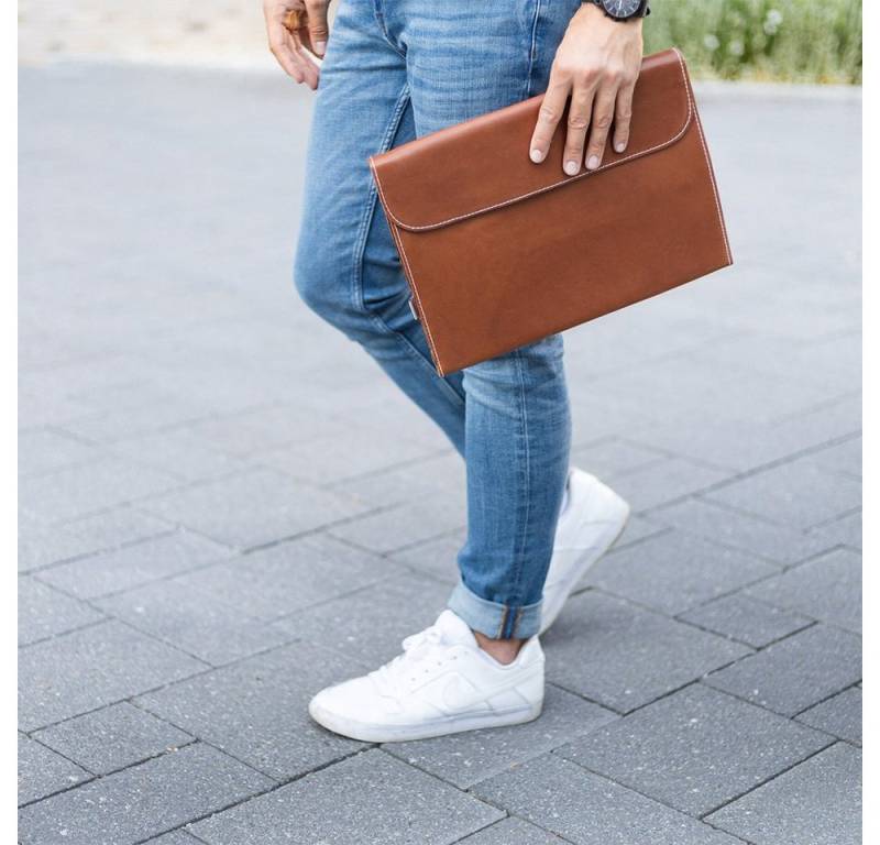 Jahn-Tasche Aktenmappe Dokumentenmappe Dokumententasche Leder Cognac, Jahn-Tasche 1042-anilin von Jahn-Tasche