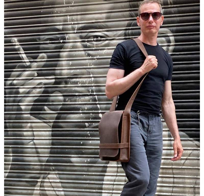 Jahn-Tasche Schultertasche Umhängetasche Gr. M, A4 Hoch-Format, Leder Braun, Jahn-Tasche 685 von Jahn-Tasche