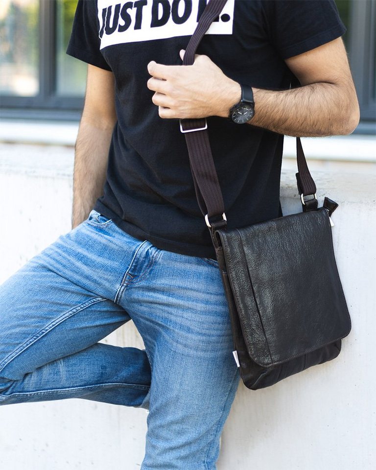 Jahn-Tasche Schultertasche Umhängetasche Schultertasche Gr. M Nappa-Leder Braun, Jahn-Tasche 428 von Jahn-Tasche