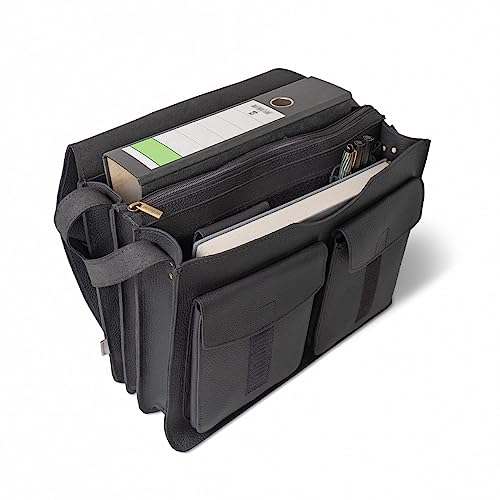 Jahn-Tasche â€“ GroÃŸe Aktentasche / Lehrertasche GröÃŸe XL aus Leder, Schwarz, Modell 676 von Jahn-Tasche