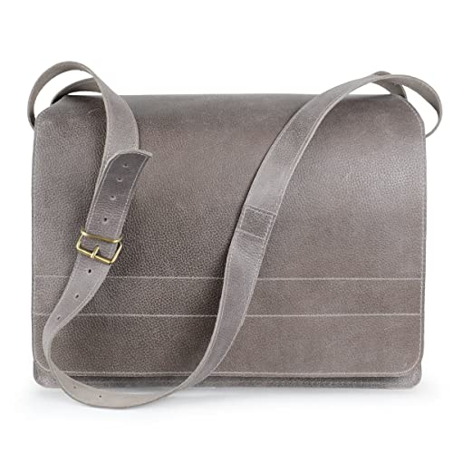 Jahn-Tasche â€“ Sehr GroÃŸe Aktentasche/Lehrertasche GröÃŸe XXL aus Büffel-Leder, Grau, Modell 677-n von Jahn-Tasche