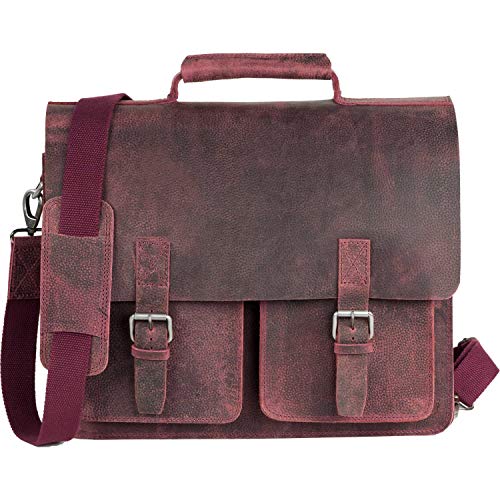 Jahn-Tasche â€“ Sehr groÃŸe Aktentasche/Lehrertasche GröÃŸe XL aus Büffel-Leder, Rost-Rot, Modell 422 von Jahn-Tasche