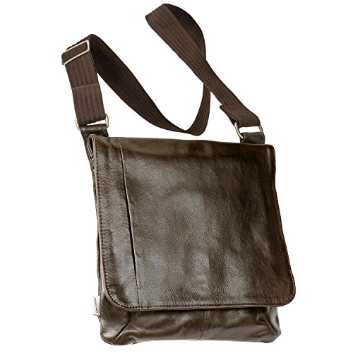 Jahn-Tasche â€“ Umhängetasche GröÃŸe M/Schultertasche aus Nappa-Leder mit Tablet-Fach, Braun, Modell 428 von Jahn-Tasche