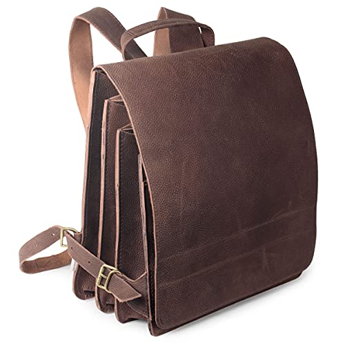 Jahn-Tasche Sehr Großer Lederrucksack Lehrerrucksack Größe XL aus Büffel-Leder, für Damen und Herren, Braun, Modell 670-n von Jahn-Tasche