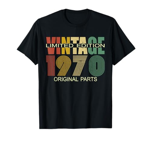 Vintage 1970 Männer Frauen Jahrgang 1970 Geburtstag T-Shirt von Jahrgang 1970 Geschenkidee
