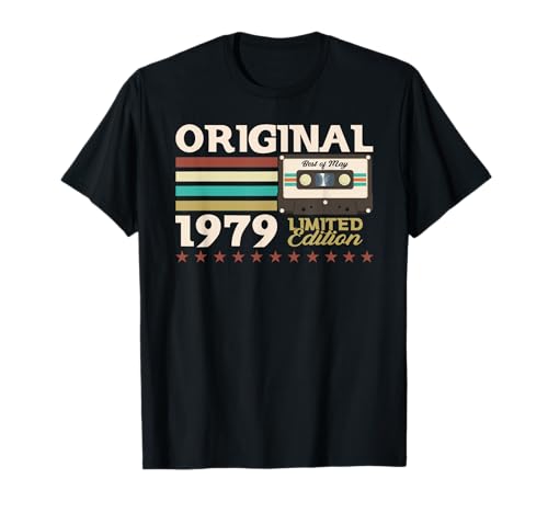 45. Geburtstag Herren Mai Jahrgang 1979 Kassette Geschenke T-Shirt von Jahrgang 1979 45. Geburtstag Herren Retro Mix Tape