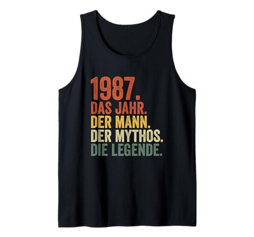 Herren Geburtstag Jahrgang 1987 Mann Mythos Legende Tank Top von Jahrgang 1987 Geschenke