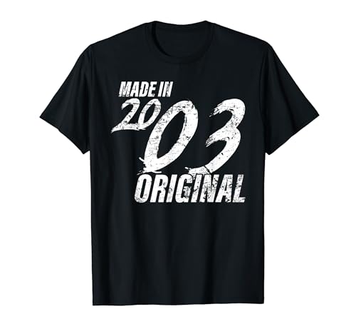 Made In 2003 Geburtsjahr 2003 Geburtstag Damen Herren T-Shirt von Jahrgang 2003 Geburtstagsgeschenke Männer Frauen