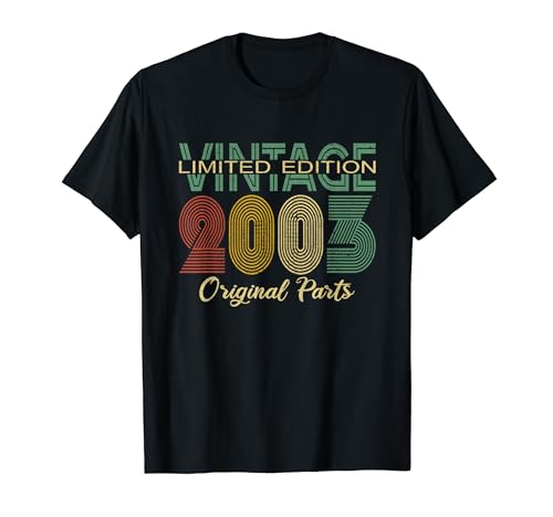 Vintage 2003 Männer Frauen Jahrgang 2003 Geburtstag T-Shirt von Jahrgang 2003 Geschenkidee