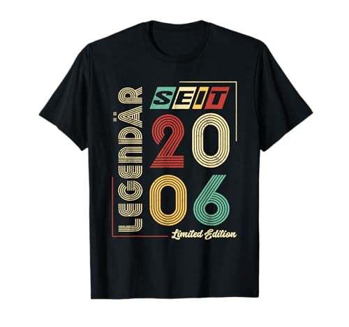 Geburtstag Junge Mädchen Jahrgang 2006 Vintage Retro Party T-Shirt von Jahrgang 2006 Vintage Retro Geburtstagsgeschenke