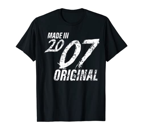 Made In 2007 Geburtsjahr 2007 Geburtstag Damen Herren T-Shirt von Jahrgang 2007 Geburtstagsgeschenke Männer Frauen