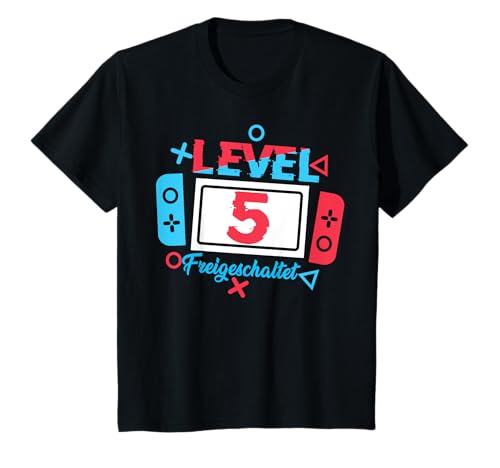 Kinder Level 5 Geburtstag Shirt Junge 5 Jahre alt Videospiele T-Shirt Kinder Level 5 Geburtstag Shirt Junge 5 Jahre alt Videospiele T-Shirt von Jahrgang Gamer 5 Geburtstag Junge