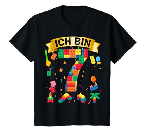 Kinder 7th Birthday Boy Girl Gift Idea Outfit Ich Bin 7 T-Shirt Kinder 7th Birthday Boy Girl Gift Idea Outfit Ich Bin 7 T-Shirt von Jahrgang Gamer 7 Geburtstag Junge