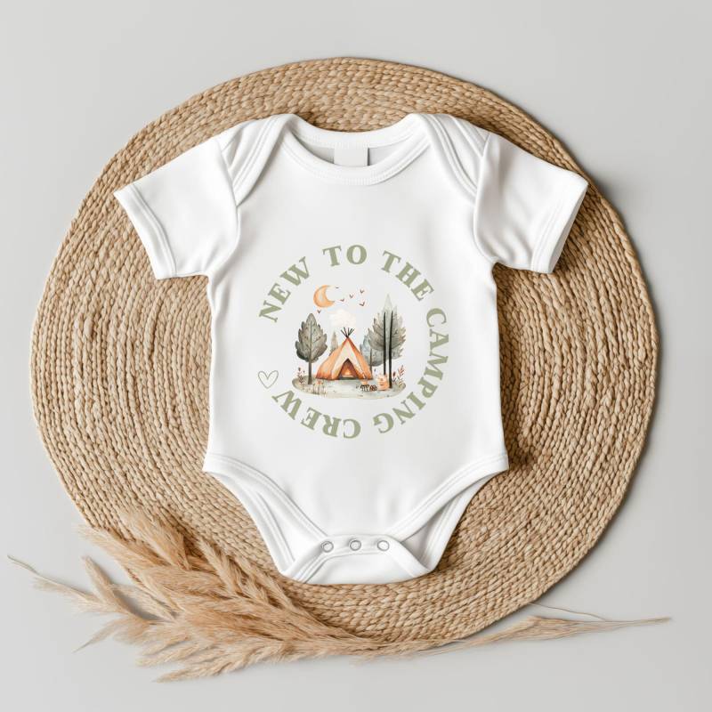 Babybody New To The Camping Crew Geburtsgeschenk Baby Body Geschenk Zu Geburt Babyparty Babygeschenk Taufe Kind von JailasDruckdesign