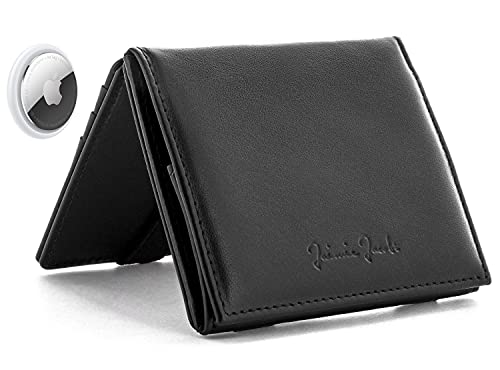 Jaimie Jacobs Flap Boy AirTag Edition Magic Wallet mit Münzfach Echtleder (Schwarz) von Jaimie Jacobs