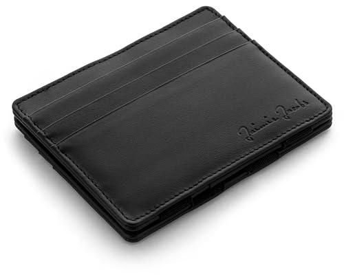 Jaimie Jacobs Flap Boy Slim ohne Münzfach Magic Wallet integrierter RFID Schutz Magischer Geldbeutel Echtleder (Schwarz) von Jaimie Jacobs