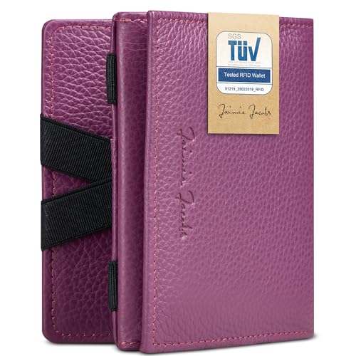 Jaimie Jacobs Flap Boy Das Original Magic Wallet mit Münzfach RFID-Schutz Magischer Geldbeutel Portemonaie mit Kleingeldfach Damen echtes Leder (Berry Chic) von Jaimie Jacobs