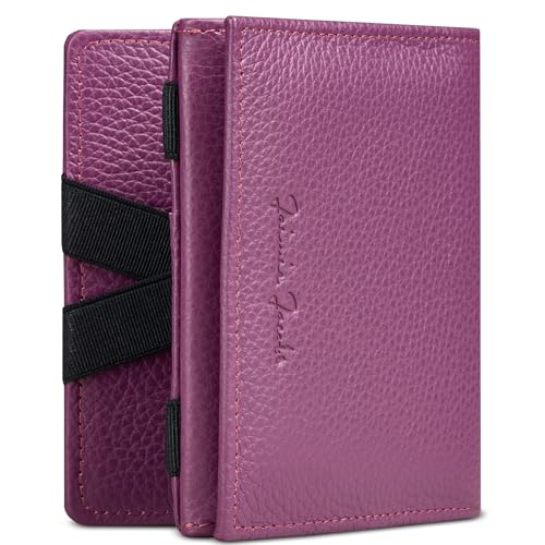 Jaimie Jacobs Flap Boy Das Original Magic Wallet mit Münzfach RFID-Schutz Magischer Geldbeutel Portemonaie mit Kleingeldfach Damen echtes Leder (Berry Chic) von Jaimie Jacobs