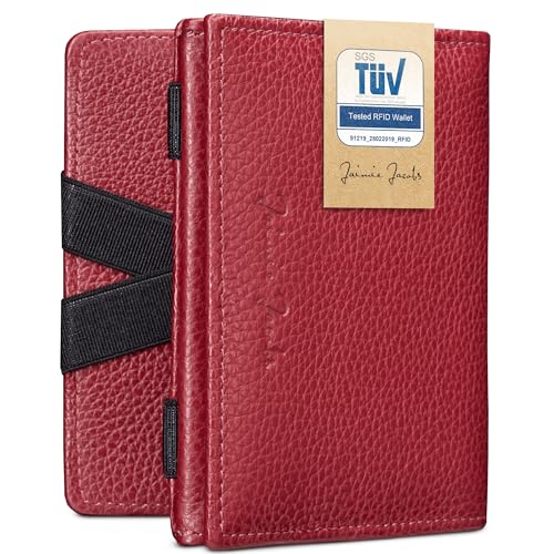 Jaimie Jacobs Flap Boy Das Original Magic Wallet mit Münzfach RFID-Schutz Magischer Geldbeutel Portemonaie mit Kleingeldfach Damen echtes Leder (Rosso Milano) von Jaimie Jacobs