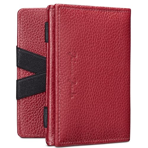 Jaimie Jacobs Flap Boy Das Original Magic Wallet mit Münzfach RFID-Schutz Magischer Geldbeutel Portemonaie mit Kleingeldfach Damen echtes Leder (Rosso Milano) von Jaimie Jacobs