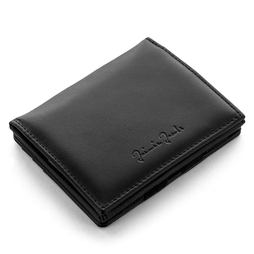Jaimie Jacobs Flap Boy Vegan Magic Wallet mit Münzfach Kreditkartenfächern RFID-Schutz (Schwarz) von Jaimie Jacobs