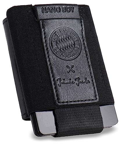 Jaimie Jacobs Nano Boy Pocket Mini Geldbörse aus Textil mit Zugband und Münzfach schmaler Kartenhalter für Herren und Damen (FC Bayern München Edition) von Jaimie Jacobs